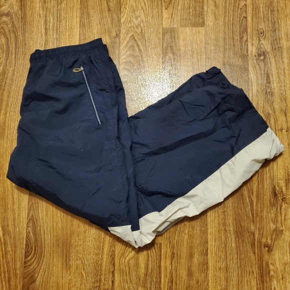 Vintage 90s Nike Track Sweatpants Men Large‎ Blue Logo Spellout Baggy Y2K - Picture 1 of 12